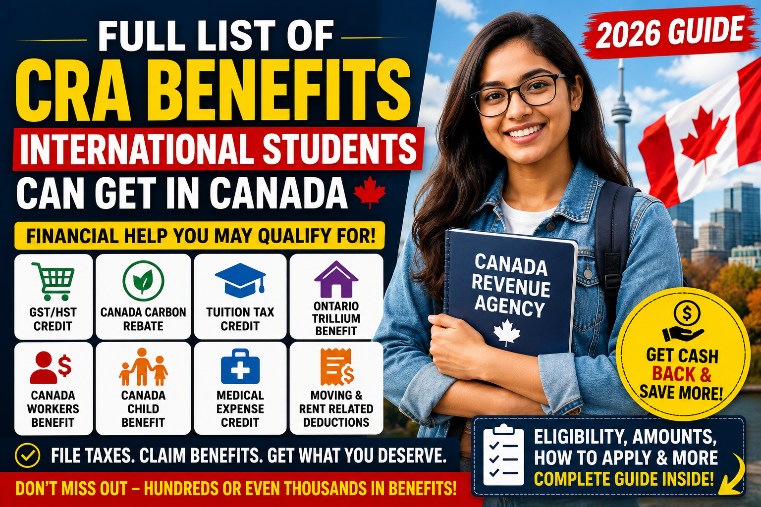 Full List of CRA Benefits International Students Can Get in Canada (2026 Guide)